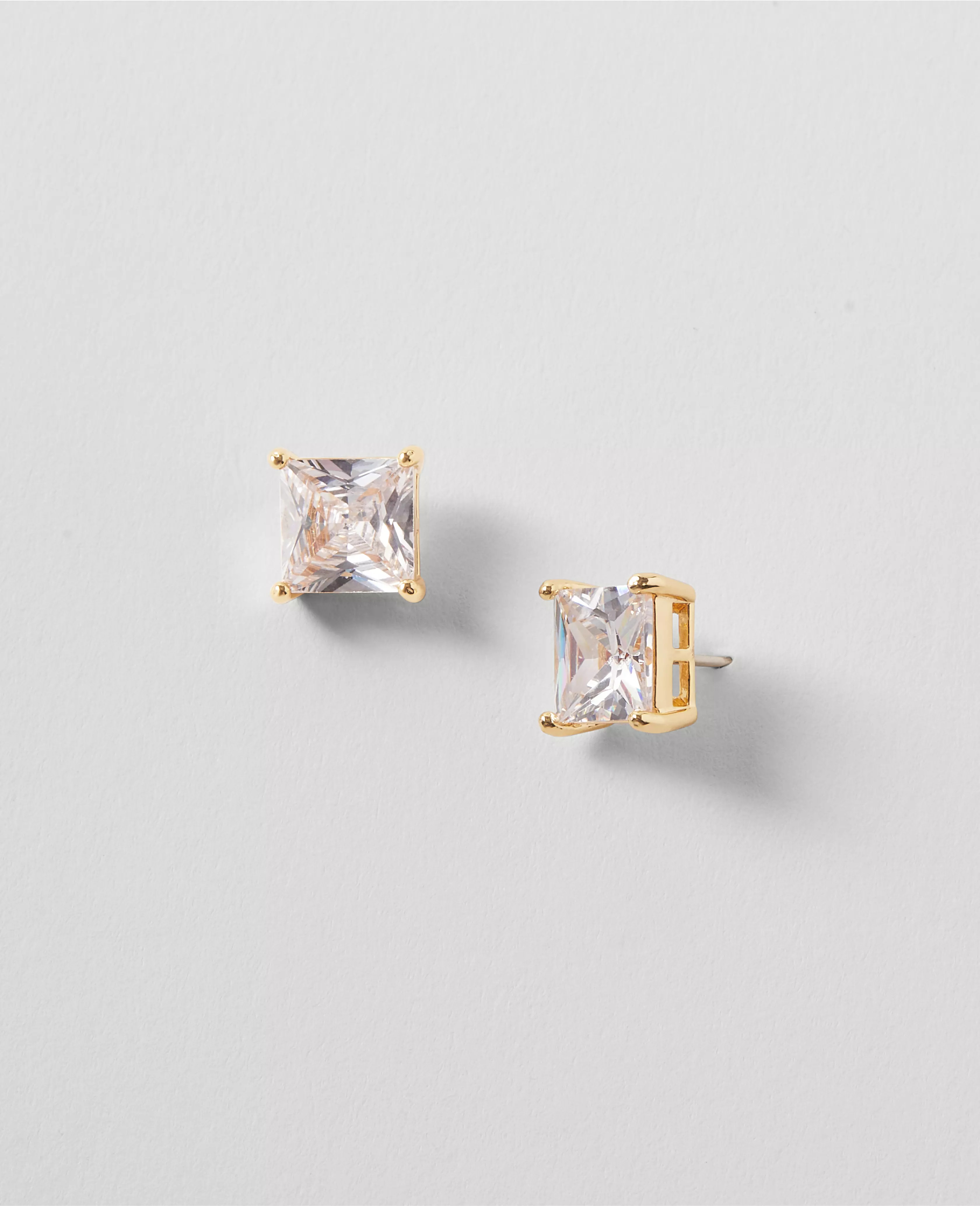 Square Crystal Stud Earrings | Ann Taylor (US)