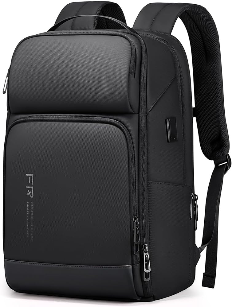 FENRUIEN 17 Inch Travel Backpack for Men, Expandable Water Resistant Computer Backpack with USB P... | Amazon (US)