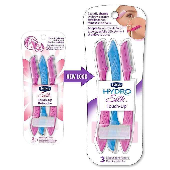 Schick Hydro Silk Touch-Up Multipurpose Exfoliating Dermaplaning Tool, Eyebrow Razor, and Facial ... | Amazon (US)