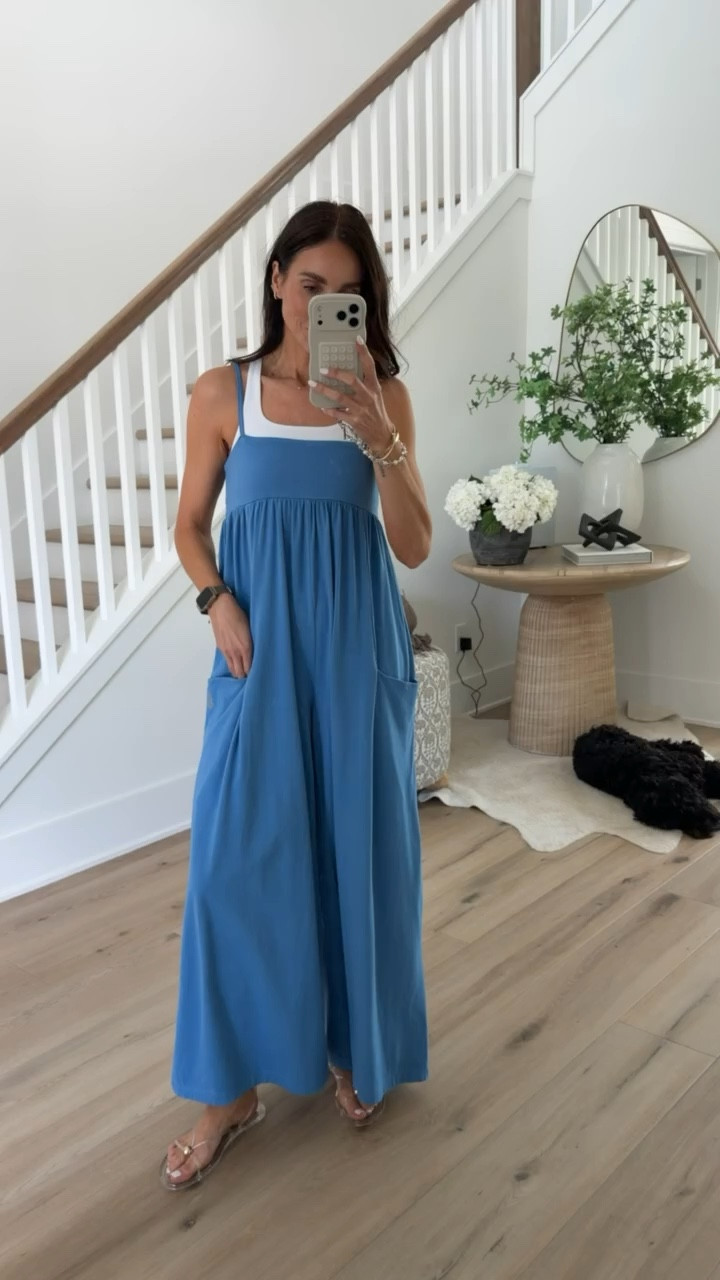 Flowy jumpsuit, I'm wearing XS in both.

relaxed fit, spring outfit, summer style, vacation outfit, free people, annabrstyle

#LTKootd #LTKActive #LTKOver40
