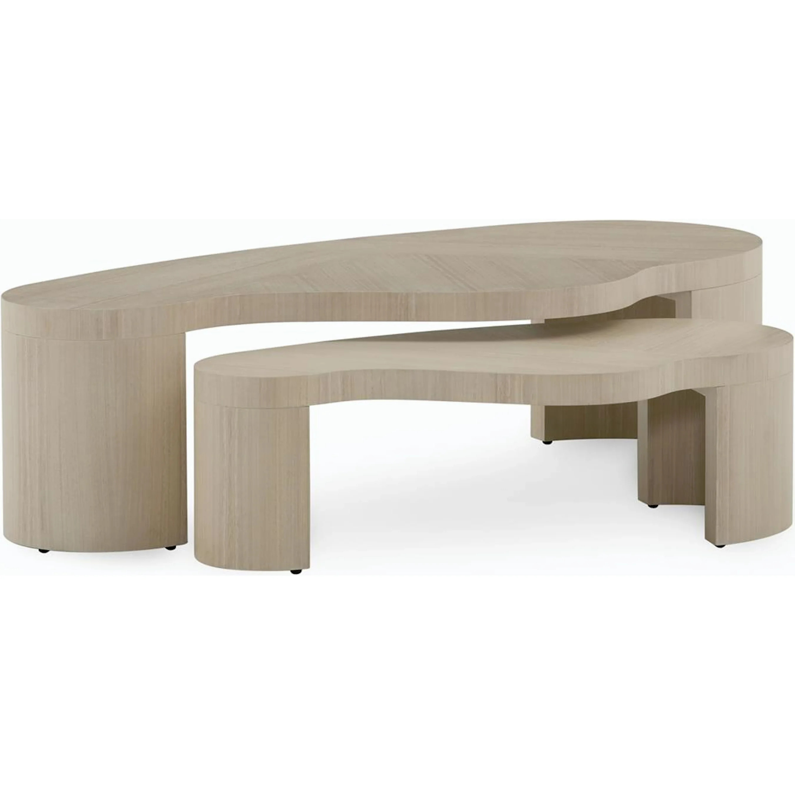 White Washed Aero Cocktail Tables, Set of Two | Layla Grayce