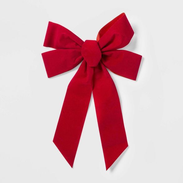 1ct Velvet Bow Topper Red - Wondershop™ | Target