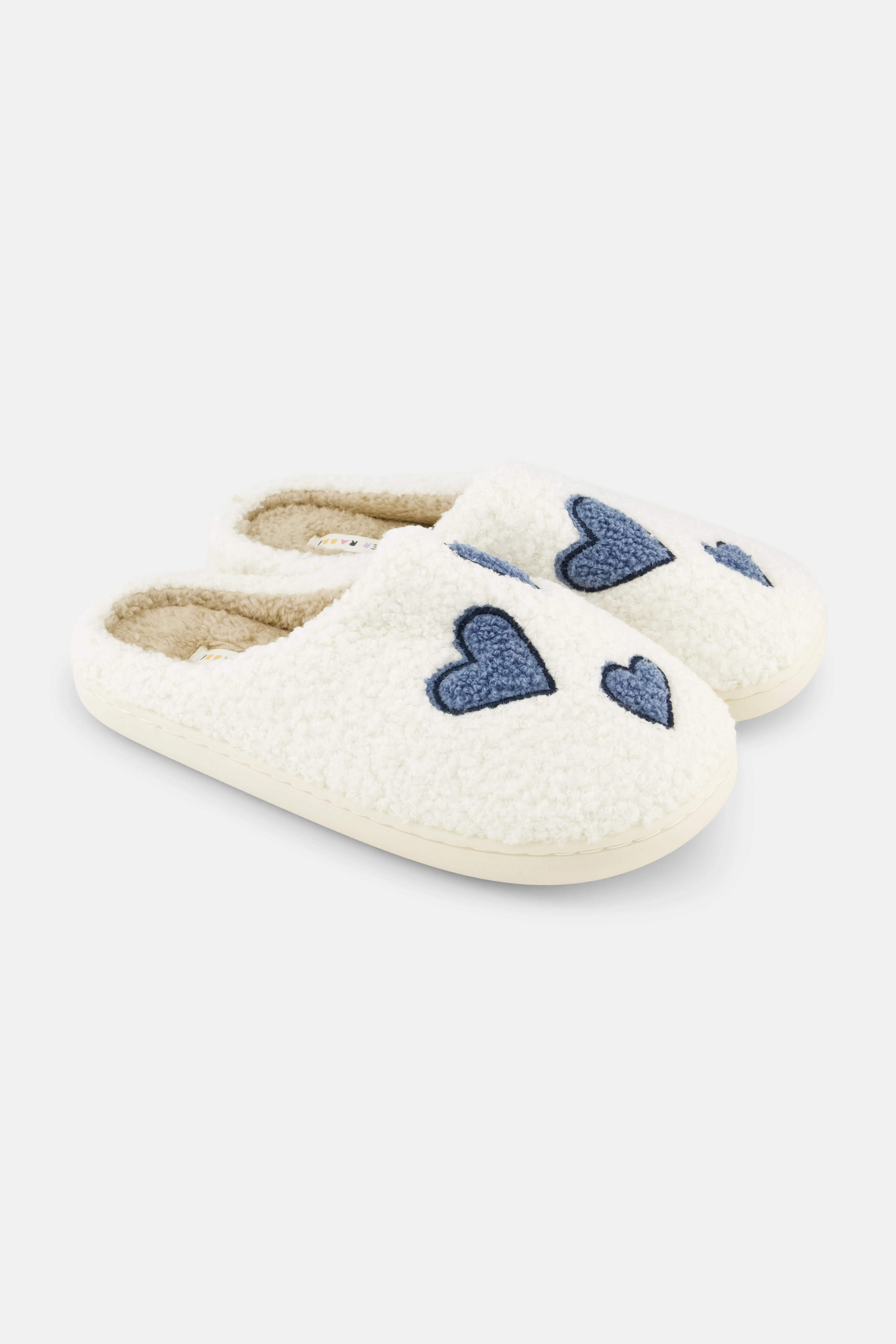 Hearts Fuzzy Slippers | Roller Rabbit