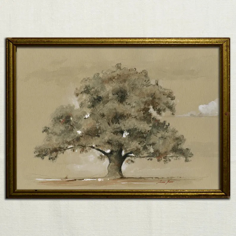 Print,quercus Robur Print, Oak Tree , Oak Tree Print, Oak Print, Oak Print, Oak Watercolor, Tree ... | Etsy (Global)