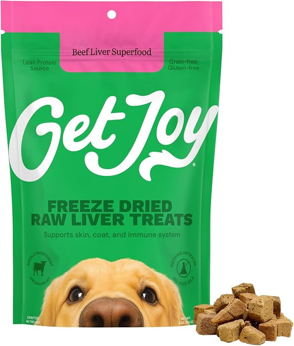 Get Joy Freeze Dried 100% Beef Liver Dog Treats, 4oz | Single Ingredient Organ Meat, High Protein... | Amazon (US)
