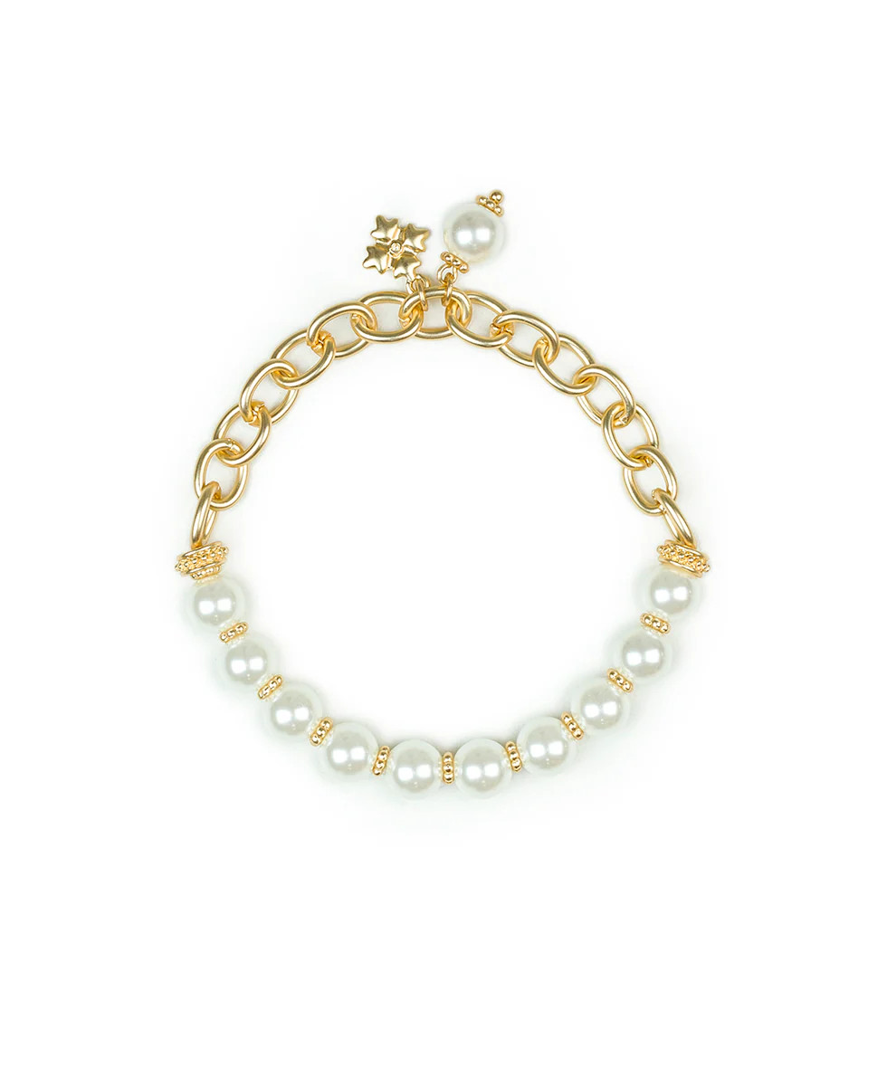 Pearl Stretch Chain Bracelet - Rosey | Patricia Nash Designs