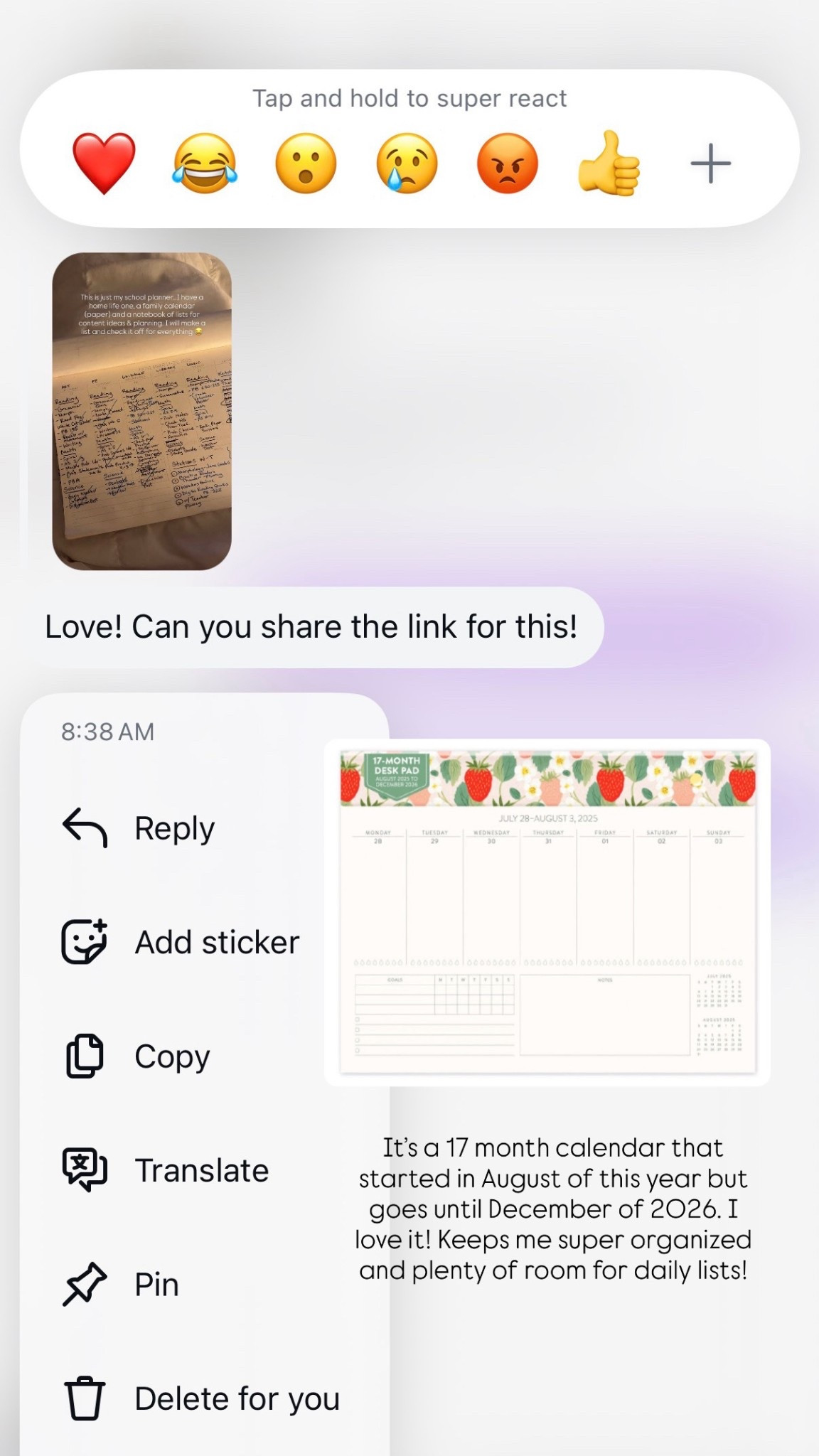Weekly Calendar/Planner

#LTKHome #LTKFindsUnder50 #LTKdayinmylife