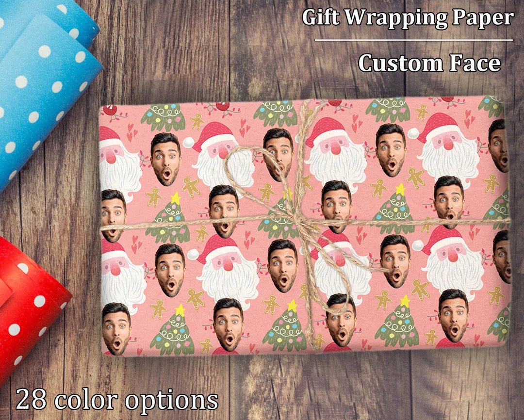 Custom Christmas Wrapping Paper Custom Wrapping Paper for Gift Wrapping Paper Christmas Gifts Wra... | Etsy (US)