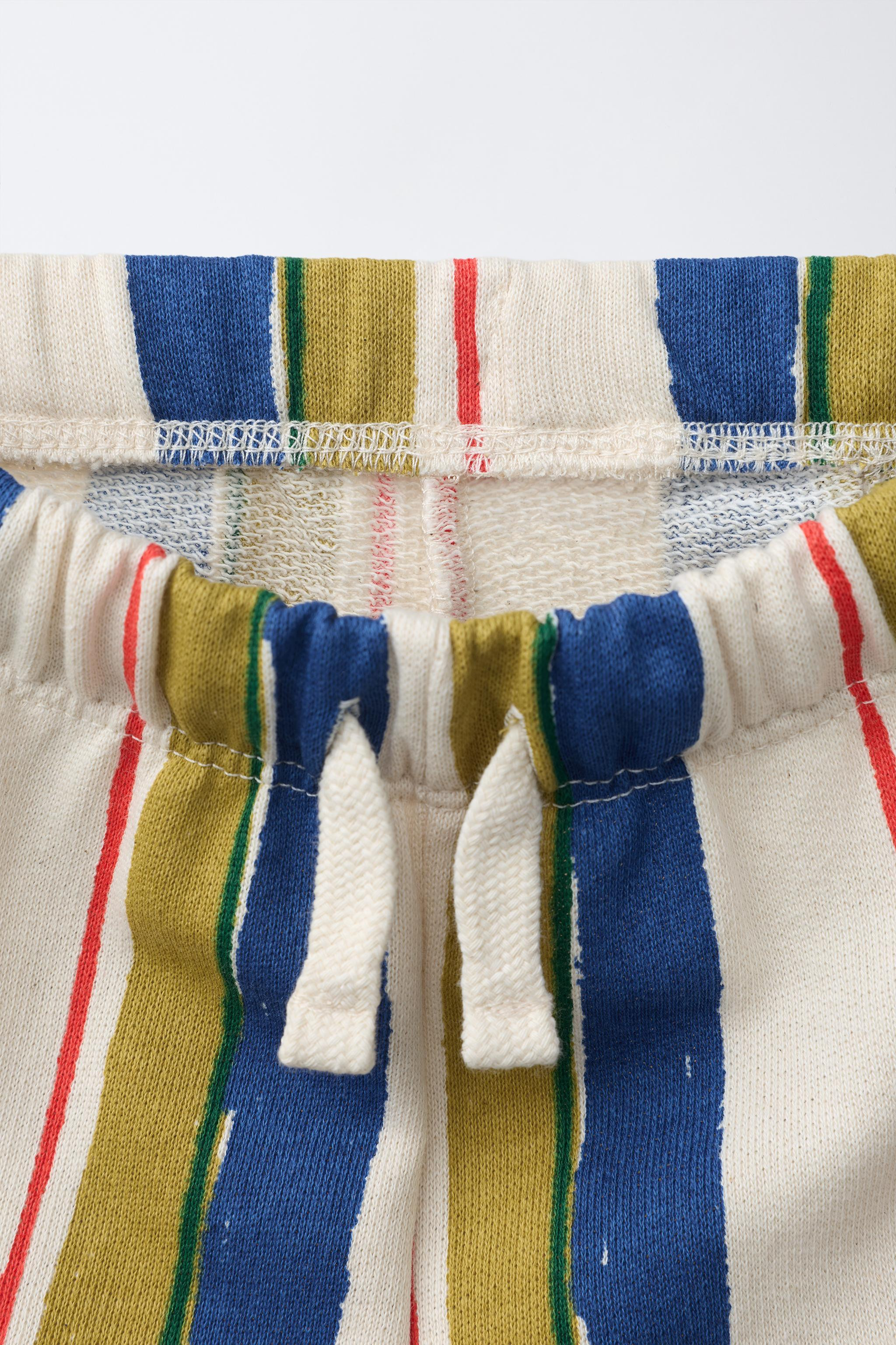 MULTICOLOURED STRIPED BERMUDA SHORTS | Zara UK