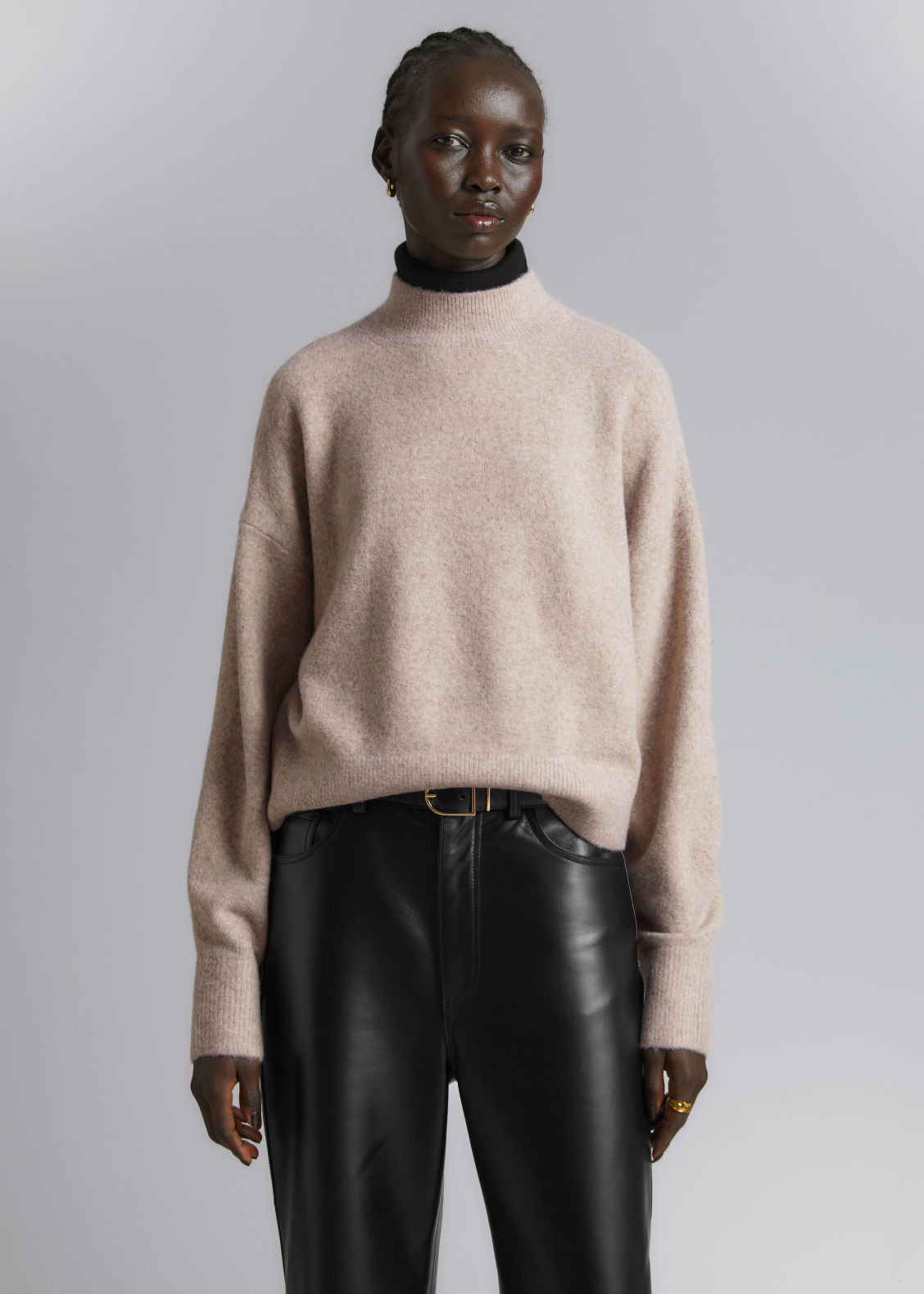 Mock-Neck Sweater - Beige | & Other Stories US