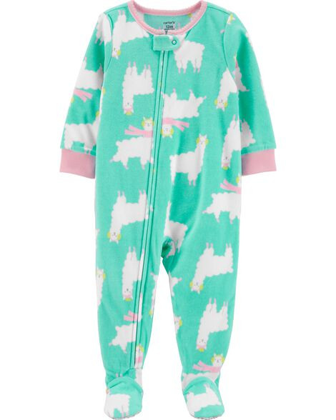 1-Piece Llama Fleece Footie PJs | Carter's