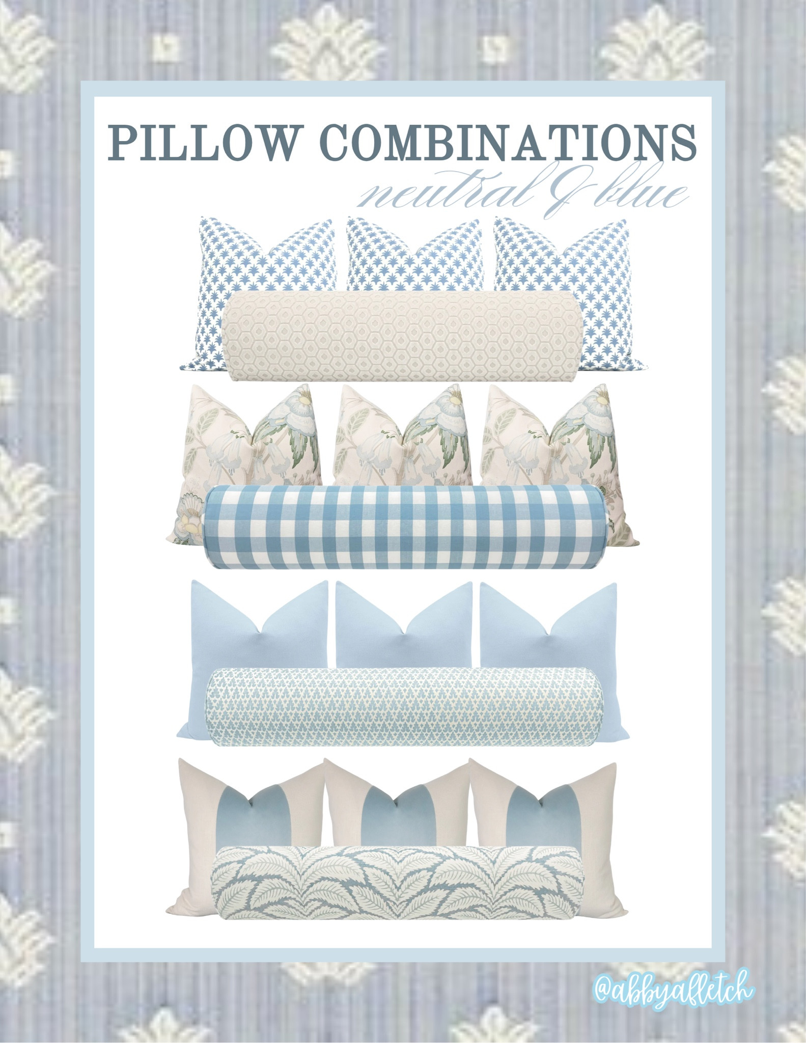 neutral and powder blue pillow combinations🤍🩵

bedroom inspiration
pillow blue neutral beige cream white light blue powder blue bolster pillow classic traditional grand millennial

#LTKHome

#LTKHome