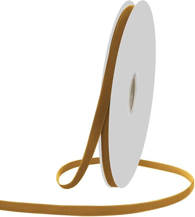 3/8" Wide x 25 Yards Velvet Ribbon, Vintage Single Face Velvet Ribbons for Gift Wrapping, Christm... | Amazon (US)