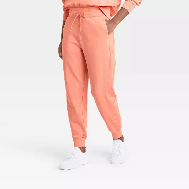 Women's Mid-Rise French Terry Acid Wash Jogger Pants - JoyLab™ | Target