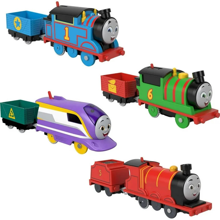 Thomas & Friends Thomas Percy Kana & James Engines Motorized Toy Trains, 4 Vehicles | Walmart (US)