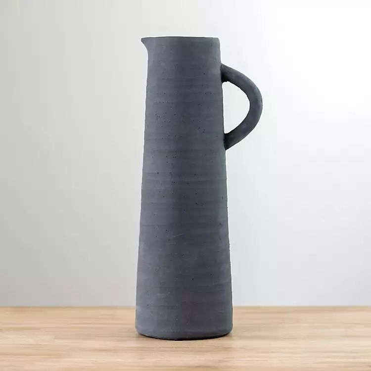 New! Matte Charcoal Pitcher Vase | Kirkland's Home