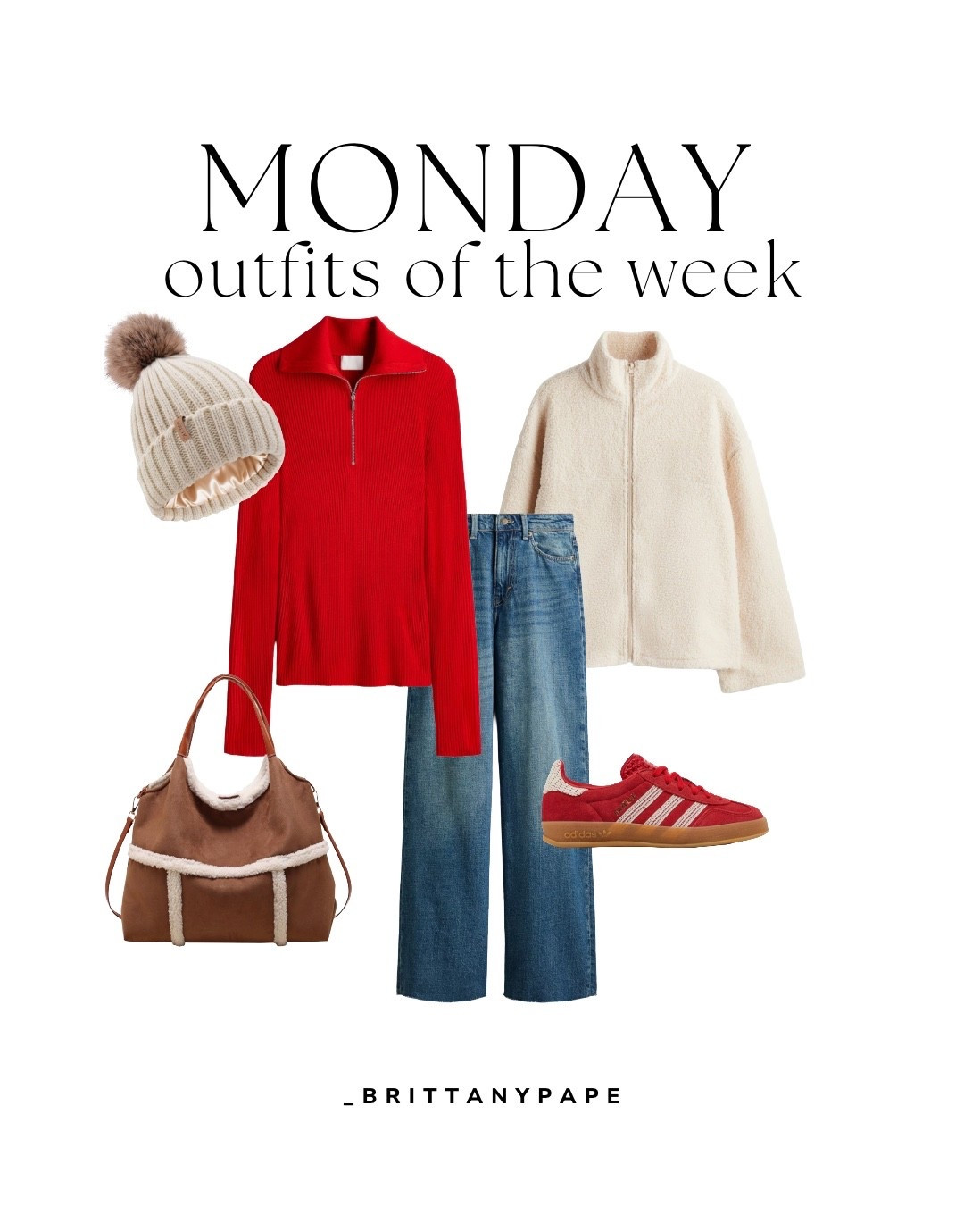 Monday - Outfit of the Week ❤️🧸
All linked below, happy shopping!


#Winterbeanie #winterhat #redsweater #beigesweater #Sherpa #sherpajacket #adidassneakers #brownpurse  #amazon #christmasoutfit #holidayoutfit #winteroutfit #familyphotooutfit #christmasdayoutfit #christmaseveoutfit #christmasparty

#LTKFindsUnder50 #LTKGiftGuide #LTKootd