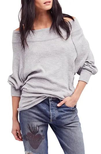 Women's Free People Palisades Off The Shoulder Top, Size X-Small - Grey | Nordstrom