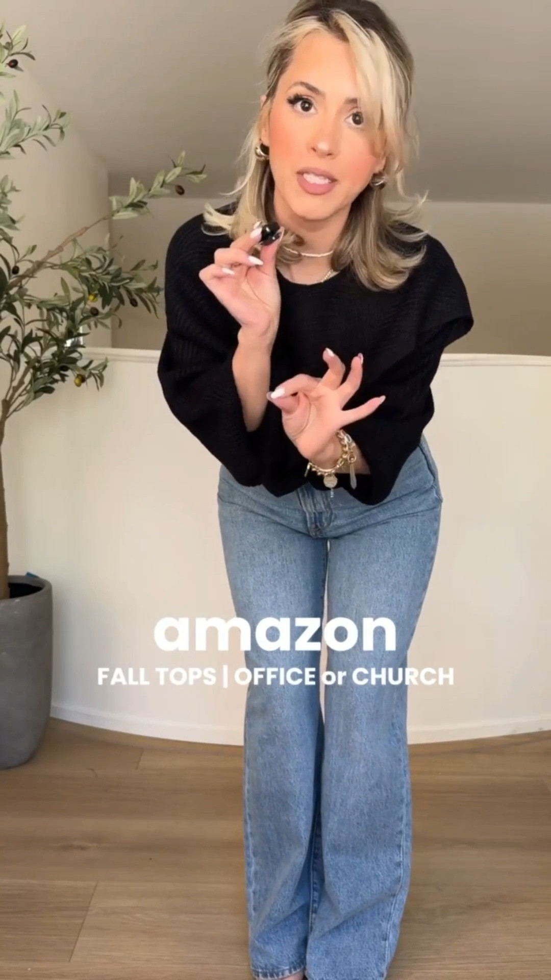 Fall top for office or church 🤩 wearing small

Jeans size 27 in the color not the same medium wash



#LTKootd #LTKFindsUnder50 #LTKWorkwear