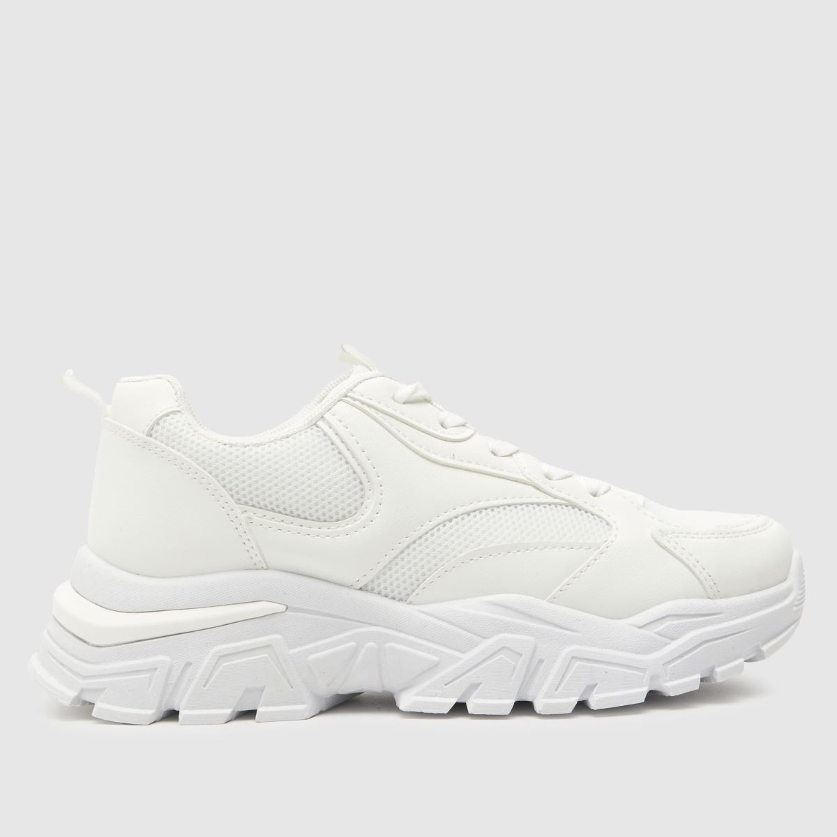 Womens White schuh Maeve Chunky Lace Up Runner Trainers | schuh | Schuh