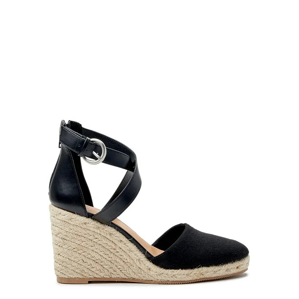 Time and Tru Women's Espadrille Platform Footbed Sandals - Walmart.com | Walmart (US)