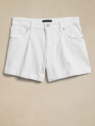 Pleated Denim Short | Banana Republic Factory