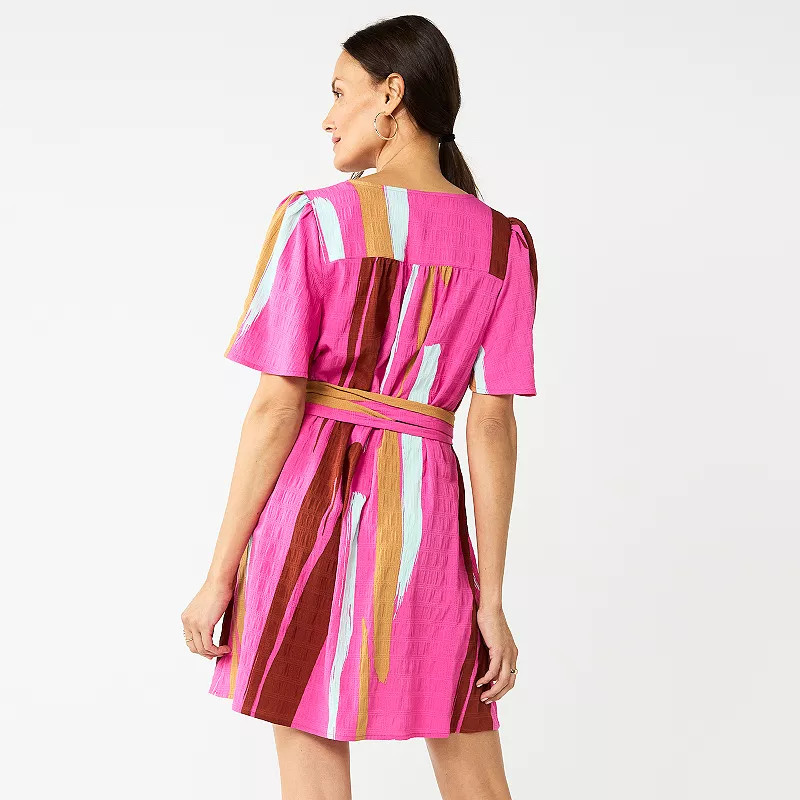 Women's Nine West Flutter Sleeve V-Neck Dress | Kohl's