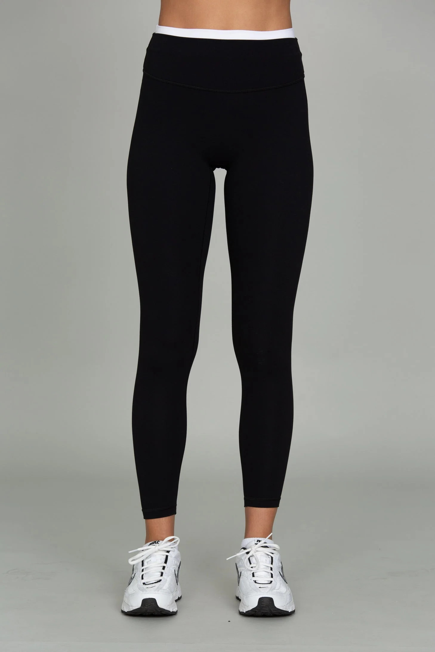 Black Double Waist StrydeForm Legging | Gold Hinge