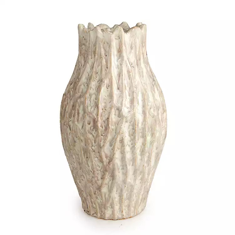 New! Tan Glazed Ceramic Vase | Kirklands