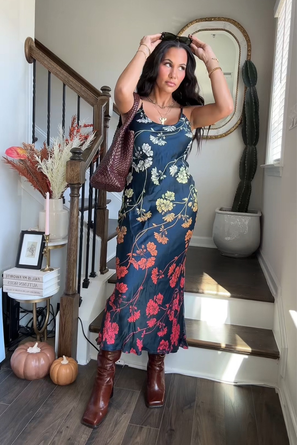 Fall satin maxi dress + brown boots 🍂

#LTKshoecrush #LTKwedding #LTKSeasonal