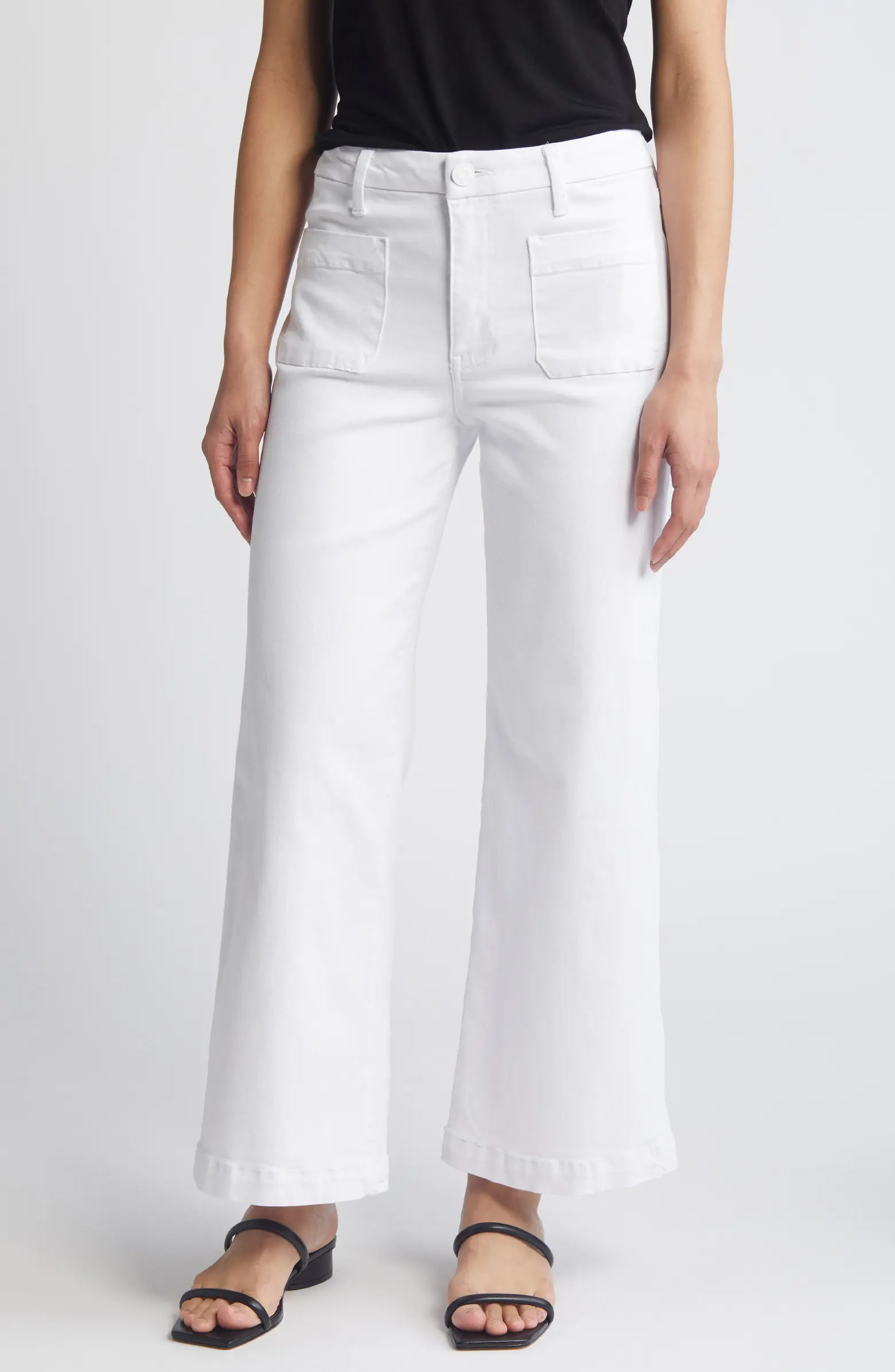 Meg Patch Pocket Wide Leg Jeans | Nordstrom