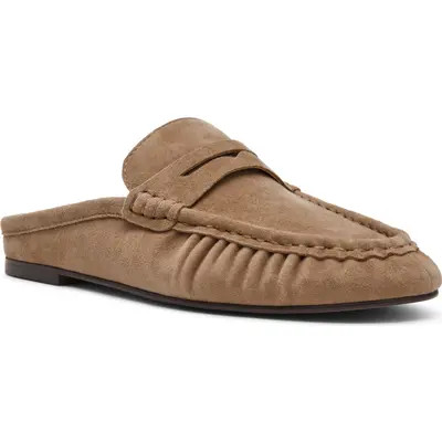 Steve Madden Rafe Loafer Mule in Chocolate Suede at Nordstrom, Size 6 | Nordstrom