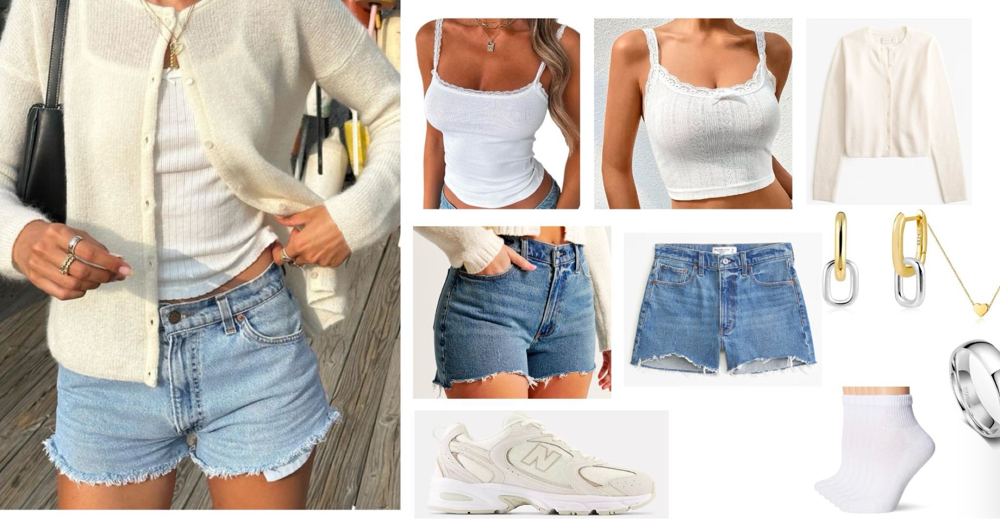 A cardigan dresses up any outfit! Cute lace / bow tank with the perfect colored washed Jean shorts. 

#LTKSeasonal #LTKstyletip #LTKfindsunder100