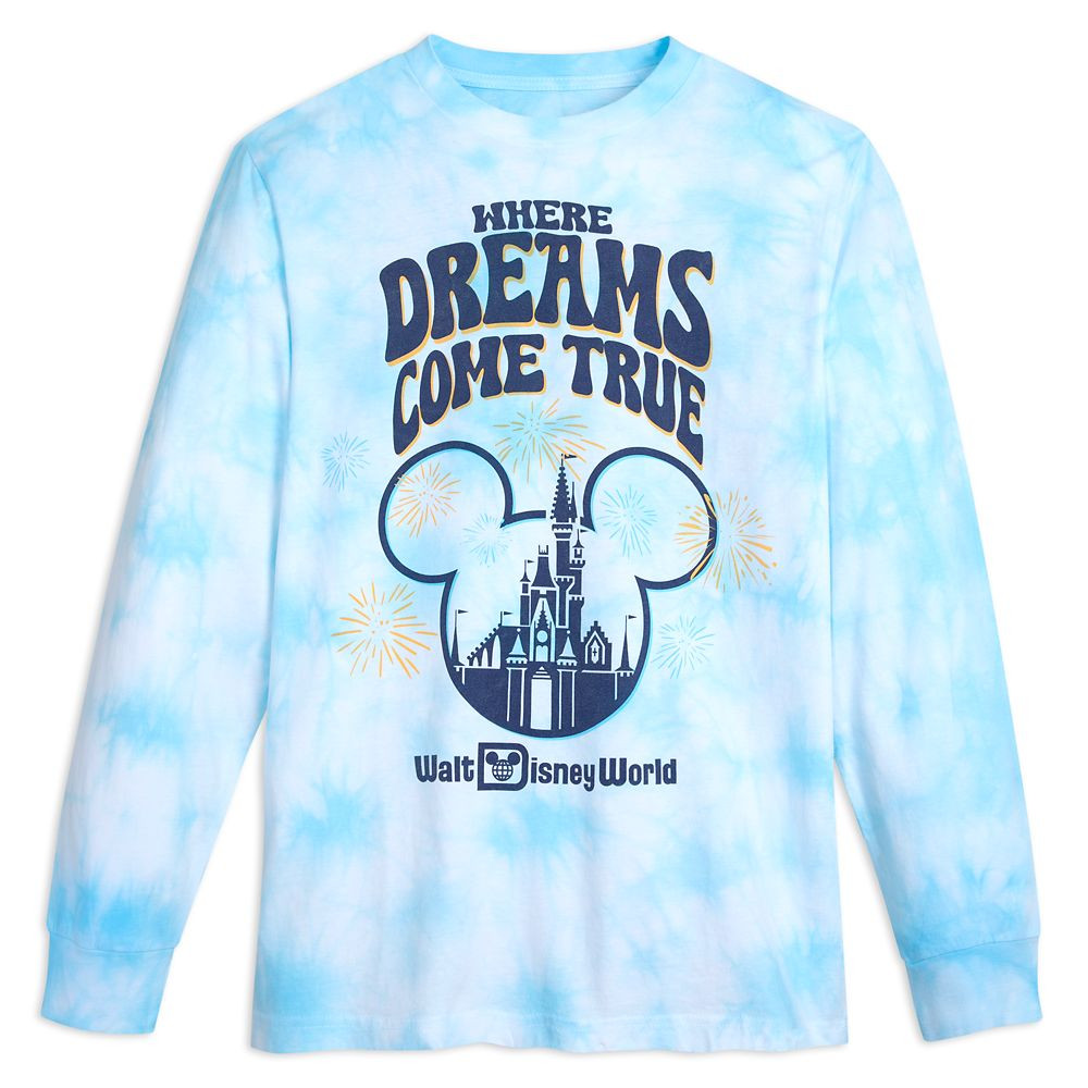 Mickey Mouse Icon and Cinderella Castle Long Sleeve Tie-Dye T-Shirt for Adults – Walt Disney Wo... | Disney Store