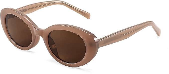 FEISEDY Sunglasses Womens, Retro Oval Sun Glasses Men, Small 90s Style B4128 | Amazon (US)