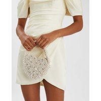 ACCESSORIZE Pearl Diamante Heart Grab Bag Ivory | Marks & Spencer (UK)
