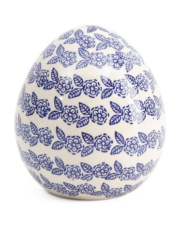 6.5in Printed Ceramic Egg | TJ Maxx
