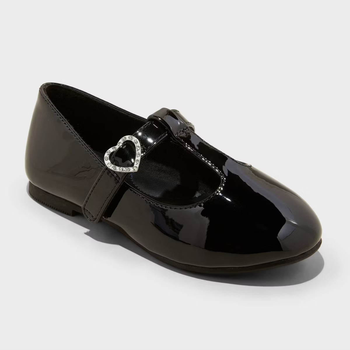 Toddler Savannah T Strap Ballet Flats - Cat & Jack™ Black | Target