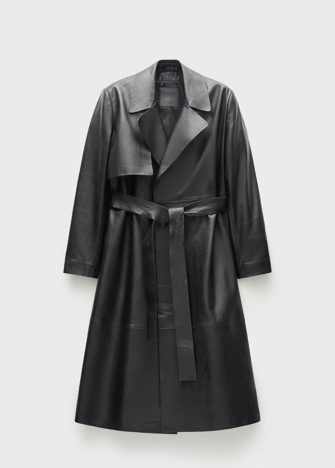100% leather belted trench coat | MANGO (UK)