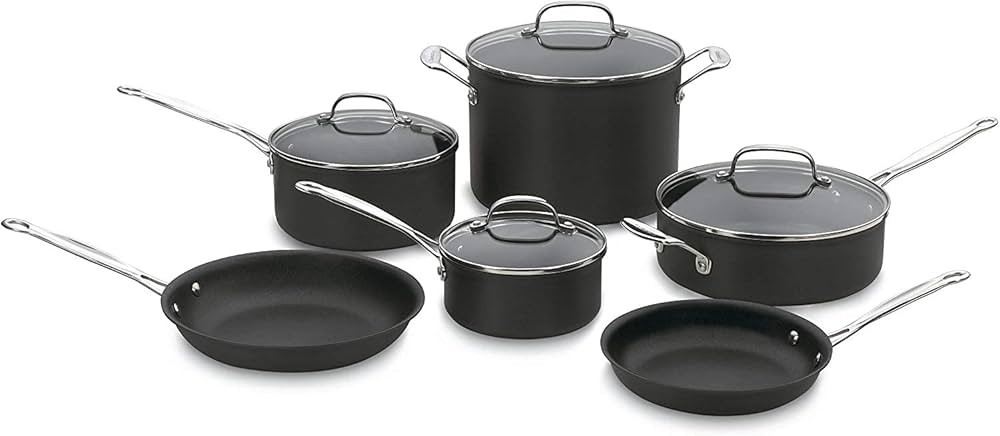 Cuisinart 66-10 Chef's Classic 10-Piece Cookware Set Nonstick-Hard-Anodized | Amazon (US)