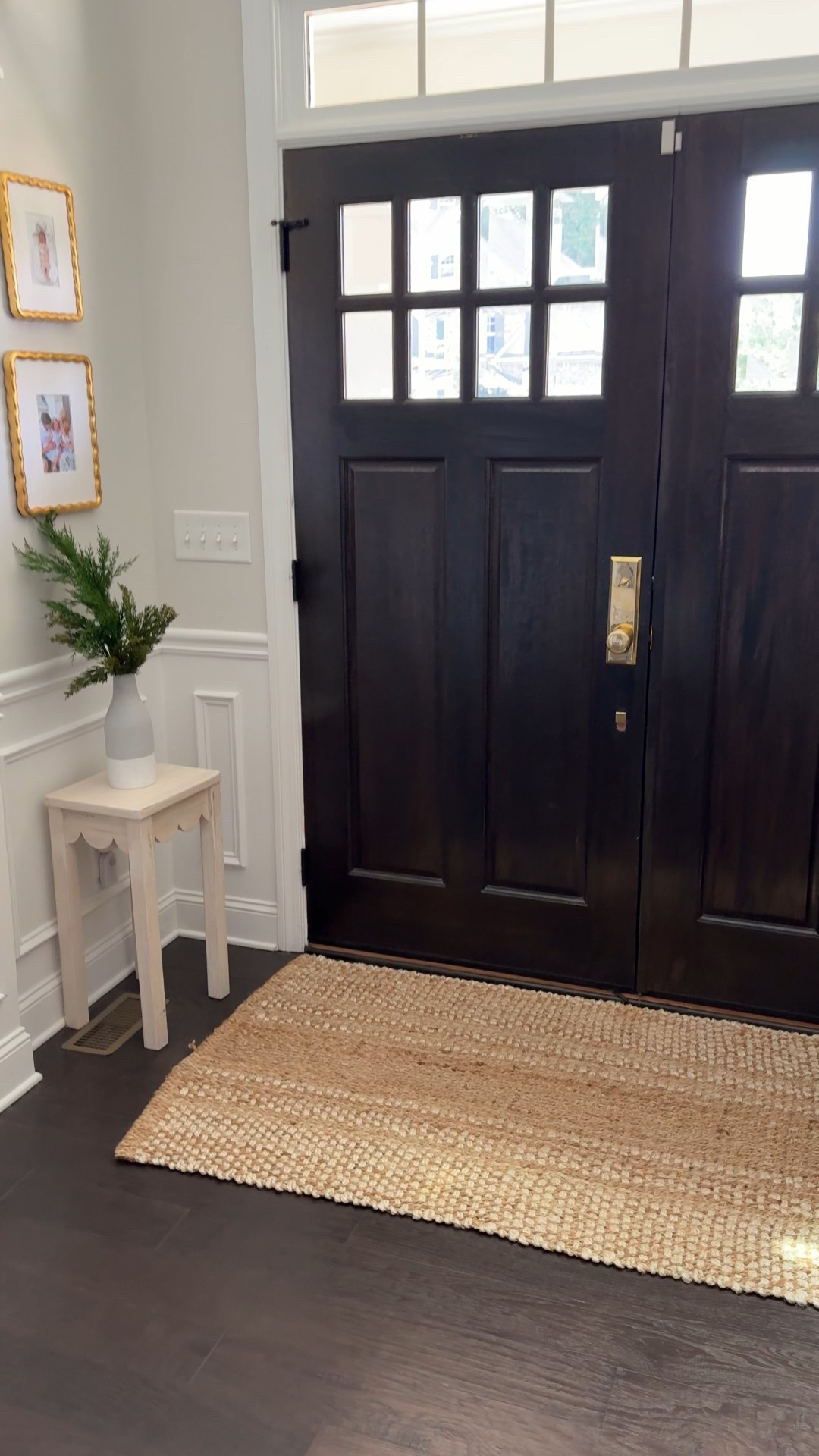 New exterior front door hardware! Went with unlaquered brass because I love the character as it patinas but also comes in other finishes.  This is a smart lock so you can control the deadbolt with an app on your phone. 

Traditional home decor // classic door hardware // gold hardware // rejuvenation hardware 

#LTKHome