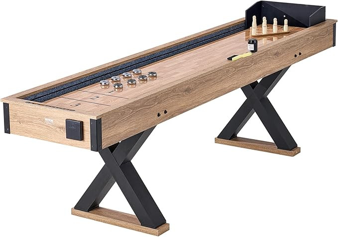 VEVOR Shuffleboard Table, 9 ft Shuffleboard for Family Game Rooms, 2 in 1 Shuffleboard and Bowlin... | Amazon (US)
