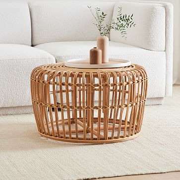 Naomi Rattan Coffee Table (28"–40") | West Elm (US)