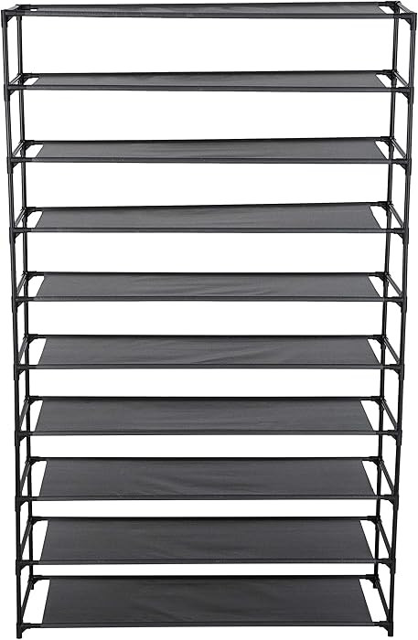 Simplify 10 Tier 50 Pair Freestanding Shoe Rack | Holds up to 100 Individual Shoes | Good for Sne... | Amazon (US)