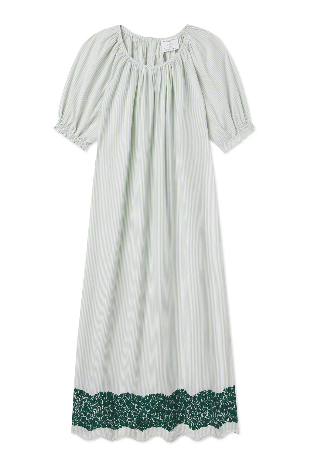 Mi Golondrina x LAKE Wave Morning Midi Dress in Garland | Lake Pajamas