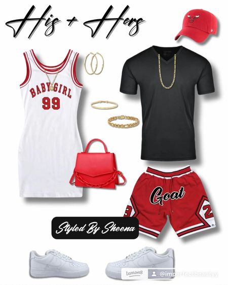 His & Hers Couple Outfit


spring outfits, summer outfits, date outfit inspo, men’s black tee, men’s jersey shorts, jersey dress, red purse, Nike Air Force ones, gold jewelry, men’s outfits, Amazon Outfits

#LTKshoecrush #LTKitbag #LTKstyletip