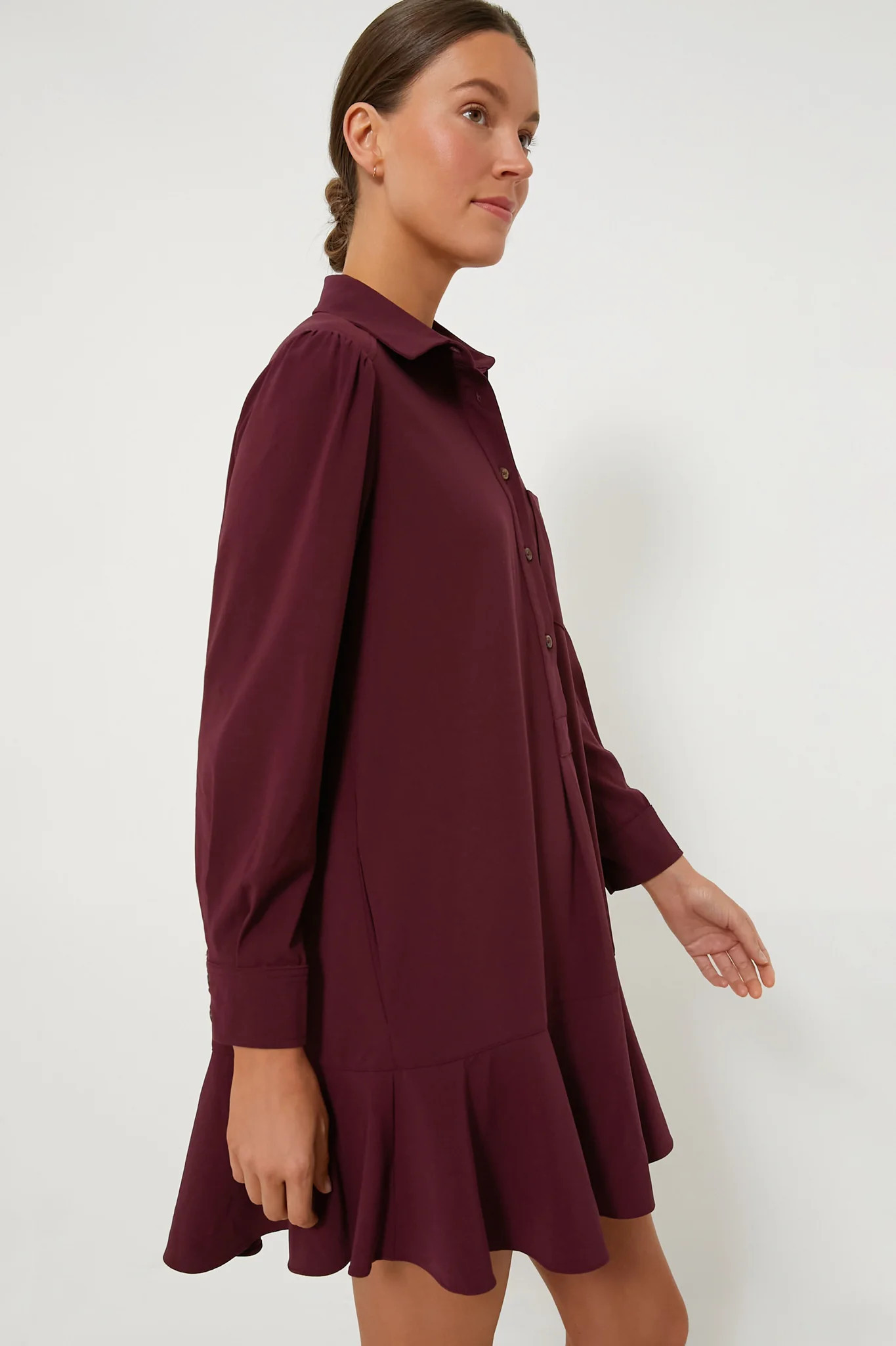 Winetasting Crepe Callahan Shirt Dress | Tuckernuck (US)