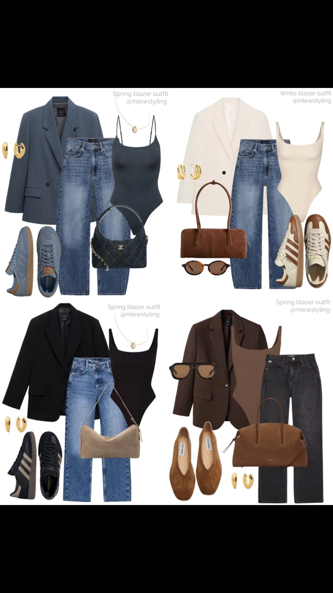 Blazers & bodysuits- the perfect spring uniform 💙

Tags: spring outfit, Zara barrel leg jeans, adidas sneakers, chocolate brown suede bag, neutral aesthetic, capsule wardrobe, casual workwear, office outfit 

#LTKSeasonal #LTKWorkwear #LTKootd