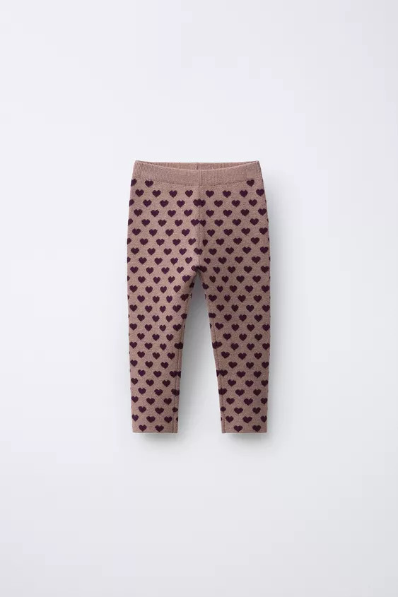 KNIT HEART LEGGINGS | Zara US