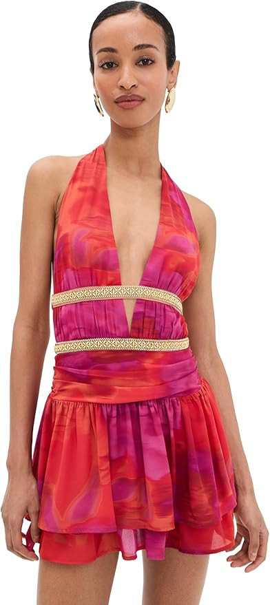Women's Xylia Halter Low Plunge Mini Dress | Amazon (US)